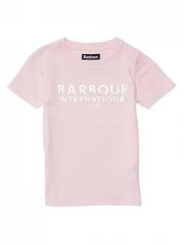 Image of Barbour International Girls Montegi T-Shirt - Pink Frost, Pink Frost, Size Age: 14-15 Years, Women
