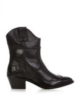Image of Allsaints Shira Cowboy Boot - Black