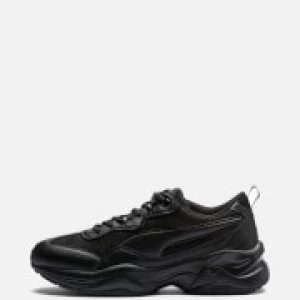 Image of Puma Womens Cilia Trainers - Puma Black/Puma Silver/Peach Bud - UK 3