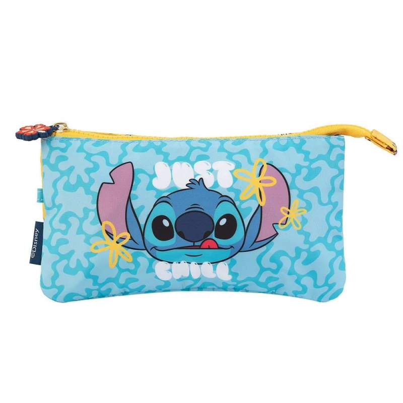 Image of Disney - Stitch - Tropical 3-Compartment Case - Black One Size