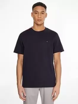 Image of Tommy Hilfiger RWB Stripe T-Shirt - Desert Sky Navy, Desert Sky Navy, Size XL, Men