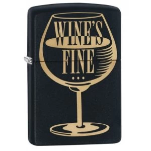 Image of Zippo Wines Fine Black Matte Finish