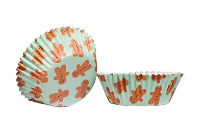 Image of Premier Housewares Gingerbread Man 60Pcs Medium Cupcake Cases Multi