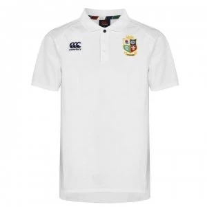 Image of Canterbury British and Irish Lions Pique Polo Shirt Mens - Bright WHITE