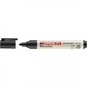 Image of edding 21 EcoLine Permanent Bullet Tip Marker Black Pack 10 41266ED