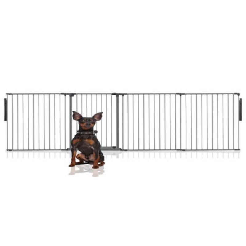 Image of Bettacare Premium Multi Panel Flexible Pet Barrier, Up To 298Cm Wide, Grey, 70Cm High