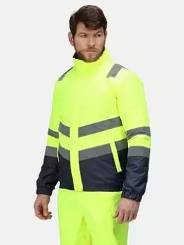 Image of Regatta Professional Workwear Hi-Vis Bomber Jacket, Yellow Size M Men