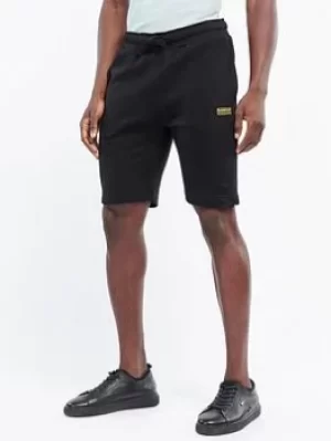 Image of Barbour International Sport Track Jersey Shorts, Black, Size S, Men