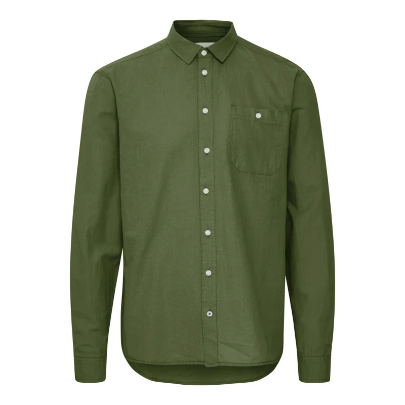 Image of Blend Long sleeve shirt Blend Seasonal Vert Male S