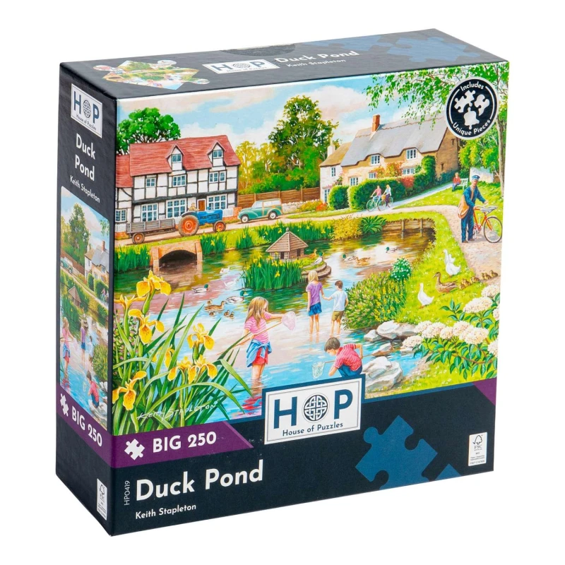 Image of The House Of Puzzles Duck Pond, BIG 250 Piece Jigsaw Puzzle Multi unisex