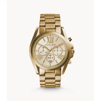 Image of Michael Kors Womens Gold-Tone Bradshaw Watch - Gold