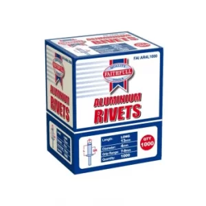 Image of Aluminium Rivets 4 X 13MM Long Bulk Pack of 1000