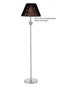 Image of Floor Lamp (SHADE SOLD SEPARATELY) 1 Light Polished Chrome, Crystal