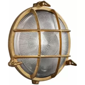 Image of Nordlux Polperro Outdoor Bulkheads Wall Lamp Brass, E27, IP64