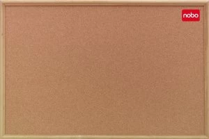 Image of Nobo Classic Noticeboard Cork 600x900mm Oak 37639003