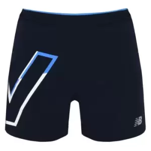Image of New Balance Printed Impact 5" Shorts Mens - Blue