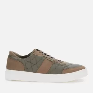 Image of Barbour Mens Liddesdale Quilted Low Top Trainers - Olive - UK 9