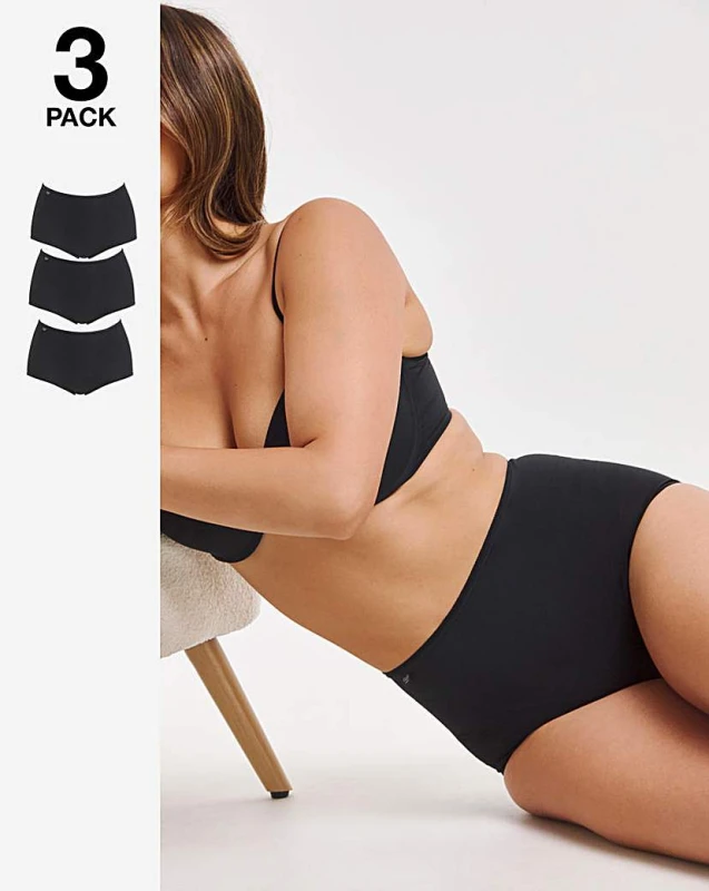 Image of Sloggi Sloggi 3Pk Microfibre Maxi Knicker Black Female 24 DQ15908