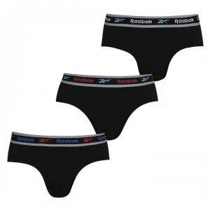Image of Reebok Briefs 3 Pack - Black/Grey