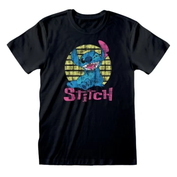 Image of Lilo & Stitch - Vintage Stitch Unisex XX-Large T-Shirt - Black
