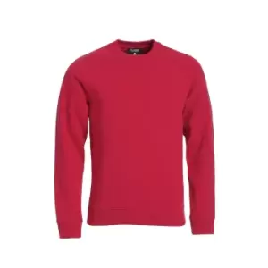 Image of Clique Unisex Adult Classic Plain Round Neck Sweatshirt (L) (Red)