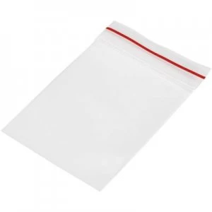 Image of Grip seal bag wo write on panel W x H 40 mm x 150 mm Transparent Polyethyle