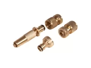 Image of Silverline 793753 Fittings Set Brass 4pce