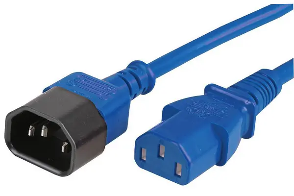 Image of Maplin Maplin Power Lead IEC C14 Male Plug to C13 Female Extension Lead - Blue 995PAM