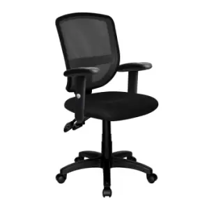 Image of Nexus Medium Back Mesh Operator Chair With Height Adjustable Arms - Black