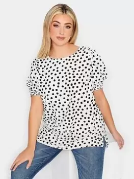 Image of Yours Short Sleeve Blouse, White, Size 18, Women