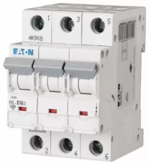 Image of Eaton xPole 16A MCB Mini Circuit Breaker3P Curve C, Breaking Capacity 10 kA
