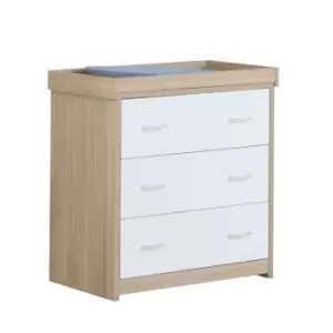 Image of Babymore Luno Veni Chest Changer White Oak Effect