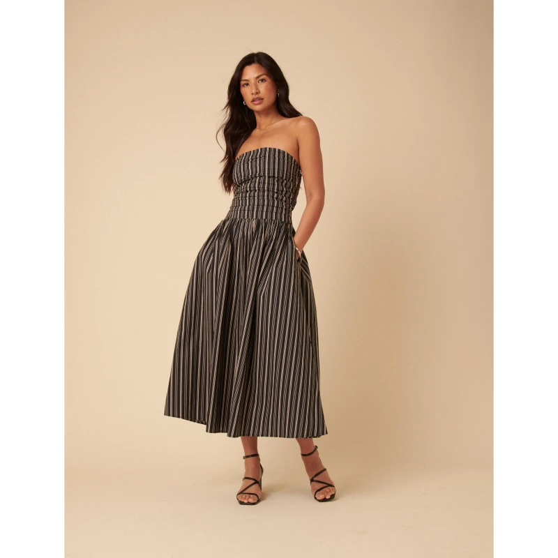 Image of Nobodys Child Womens Felicity A Line Dress Navy female 16 (XL)