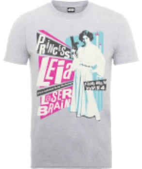 Image of Star Wars Princess Leia Rock Poster T-Shirt - Grey - M