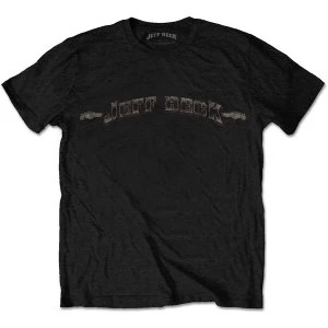Image of Jeff Beck - Vintage Logo Unisex Medium T-Shirt - Black