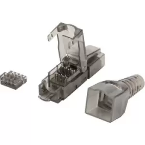 Image of Digitus RJ45 Networks Adapter CAT 6A [1x Cut & Clip, Cut & Clip connector - 1x RJ45 plug, RJ45 8p8c plug] Black