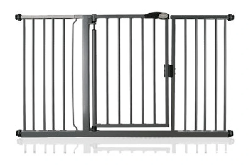 Image of Safetots Pressure Fit Self Closing Stair Gate, 147Cm - 154Cm, Slate Grey, Auto Closing Baby Gate, Safety Barrier