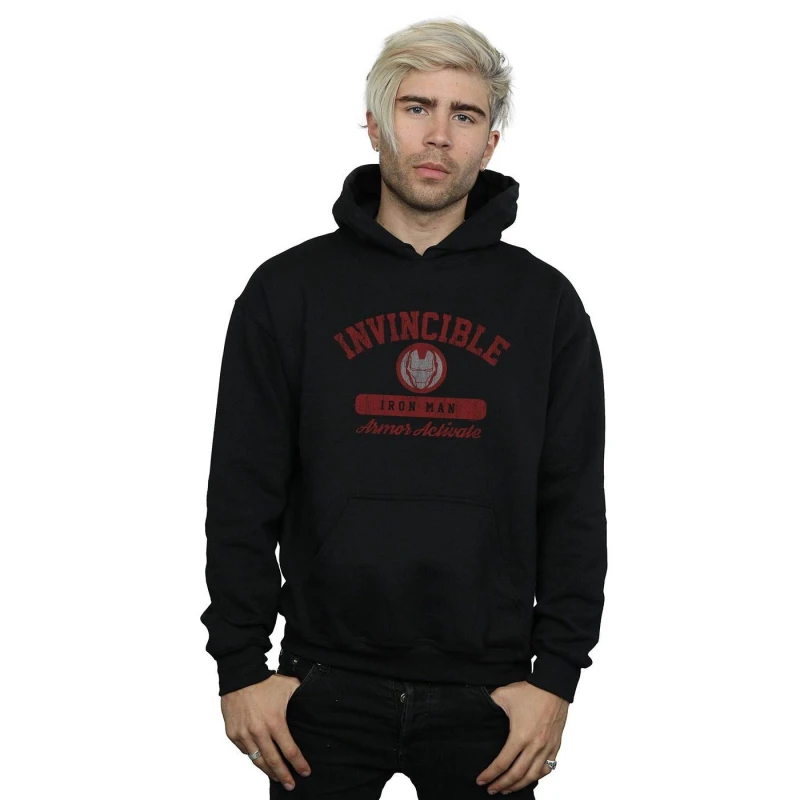 Image of Marvel Marvel Men Iron Man Activate Hoodie in Black Size: Small Black S Male 5059276729141