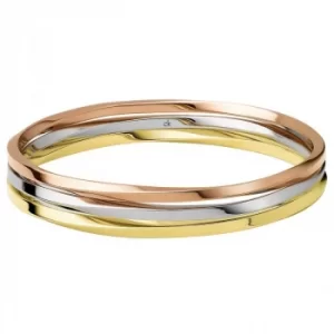 Image of Ladies Calvin Klein Two-tone steel/gold plate Small Exclusive Bangle