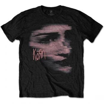 Image of Korn - Chopped Face Unisex X-Large T-Shirt - Black