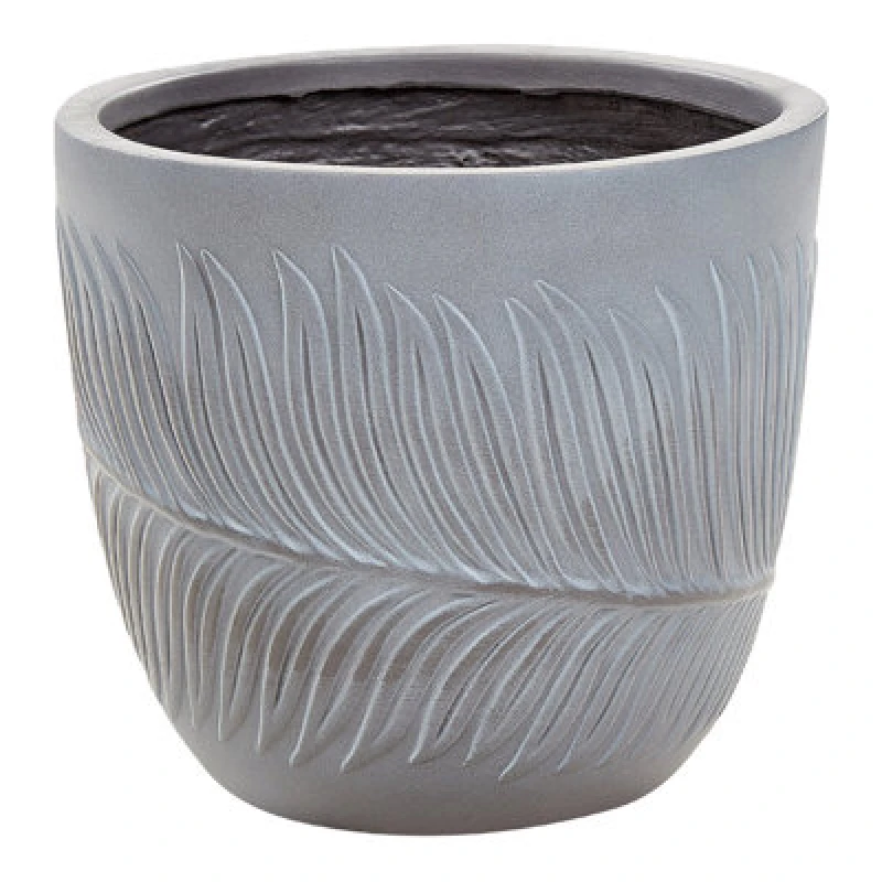 Image of Beliani Plant Pot Ftero 28cm Grey