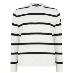 Image of Paul And Shark Stripe Crew Sweatshirt - Nude