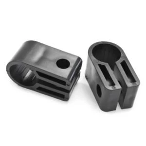 Image of BQ Black 4mm Cable Clips Pack of 25