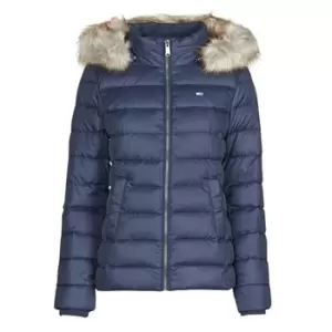 Image of Tommy Jeans TJW BASIC HOODED DOWN JACKET womens Jacket in Blue - Sizes S,M,L,XL,XS,XXS,UK XS,UK S,UK M,UK L,UK XL
