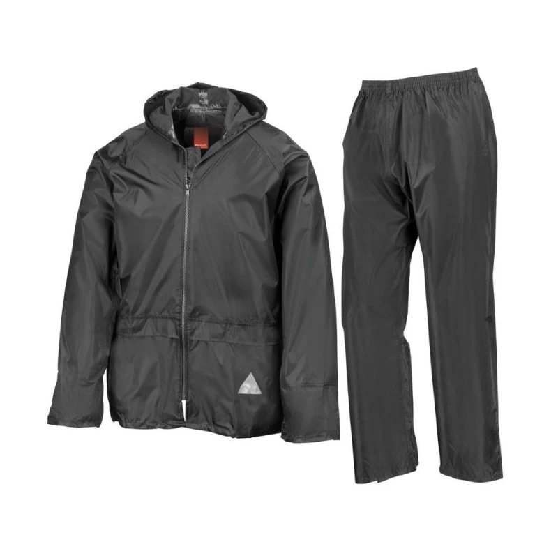 Image of Result Result Men Waterproof Jacket And Trousers Set in Black Size: X-Large Black XL Male 5063527671738