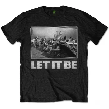 Image of The Beatles - Let It Be Studio Mens XX-Large T-Shirt - Black