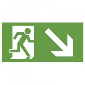 Image of Escape route sign Down right B SAFETY F563 E