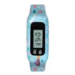 Image of Disney Frozen Blue Lcd Tracker Watch With Printed Silicone Strap
