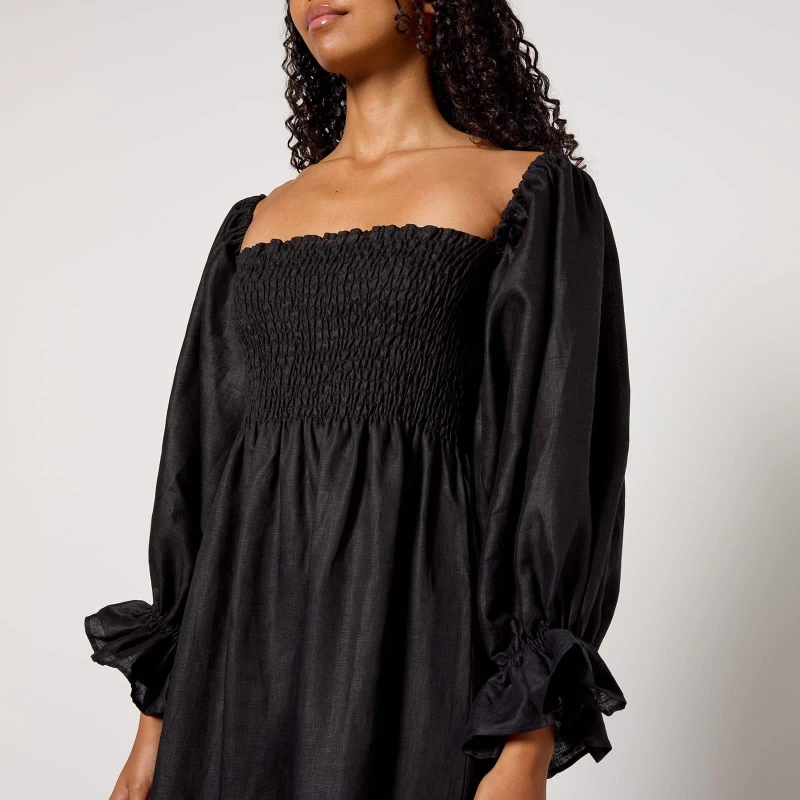 Image of Sleeper Atlanta Linen Dress Black female XS