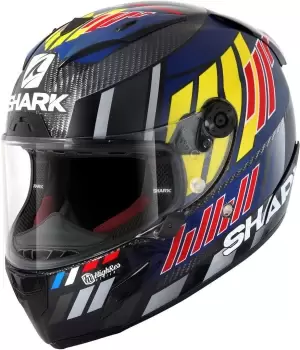 Image of Shark Race-R Pro Carbon Replica Zarco Speedblock Helmet, red-blue, Size L, red-blue, Size L